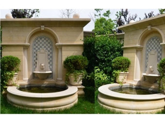 мраморный камень открытый сад озеленение скульптура фонтан 