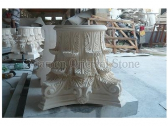 натуральный мраморный камень скульптура наружная колонна база 